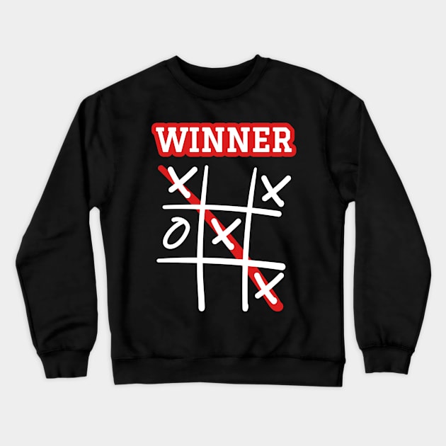 Tic Tac Win - Game Winner Crewneck Sweatshirt by Retusafi